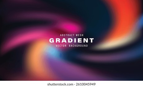 Abstract Mesh Gradient Vector Background Swirl Design Colorful Texture
