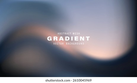 Abstract Mesh Gradient Vector Background Design, Blurred Soft Colors
