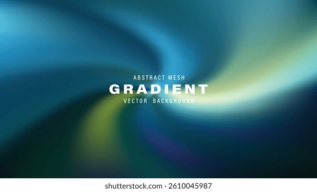 Abstract Mesh Gradient Vector Background Design Teal Swirl
