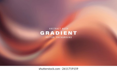 Abstract Mesh Gradient Vector Background Swirled, Blurred, Orange, Brown
