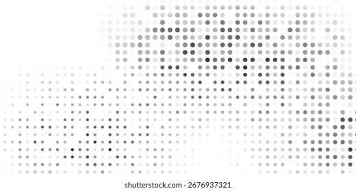 Abstrakte Mesh-Rastergradientenstruktur. Verschwindender Polka-Punkt-Hintergrund. Design sich wiederholender Punkte