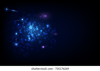 abstract mesh with light technology background