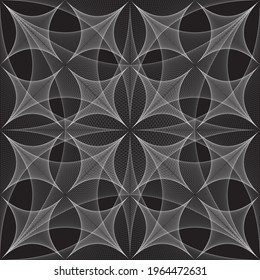 Abstract mesh ornament. Modern screen vector design