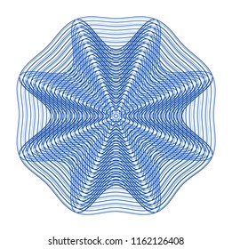 Abstract mesh pattern, blue floral design. Vector illustration