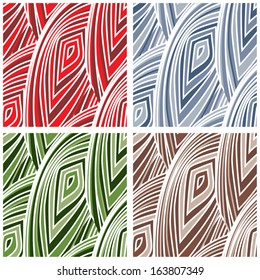 Abstract Mesh Pattern - four color versions