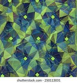 Abstract mesh pattern. Futuristic polygonal texture