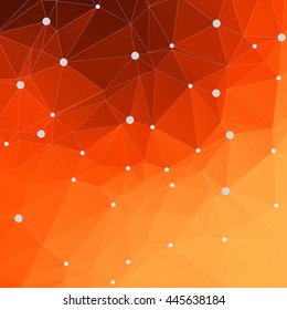 Abstract mesh polygonal background with connected lines and dots, Illustration vector. EPS10