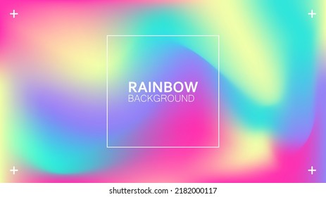 Abstract mesh rainbow gradient background bright colorful vector.
