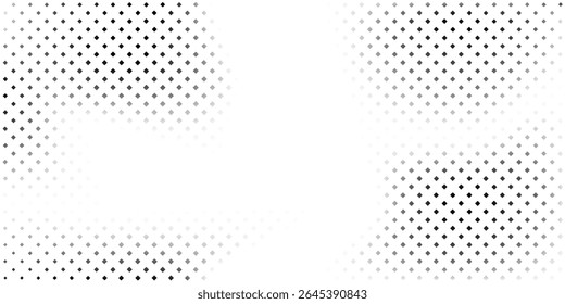 Abstract mesh the rectangle dotted halftone gradient texture. Vanishing polka dot modern