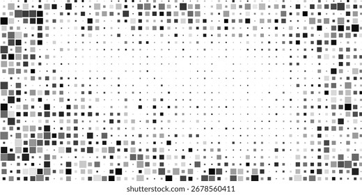 Abstrakte Gitter Rechteck gepunktete Halbton Farbverlauf Textur. Verschwindende Polka Punkt Hintergrund einfach abstrakt Vektorgrafik