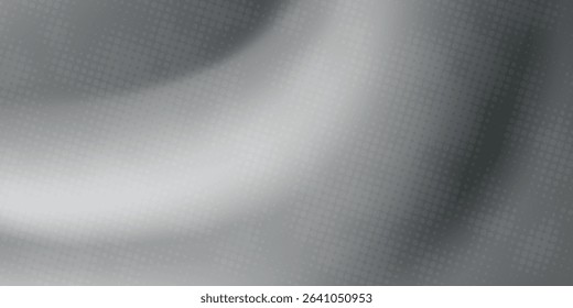 Abstract mesh silver foil background with metal mirror texture. Chrome gradient surface with light gloss art design