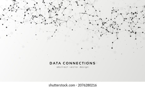 Fondo del vector de malla abstracta. Tarjeta de estilo futurista. Líneas, puntos, planos en espacio 3d.