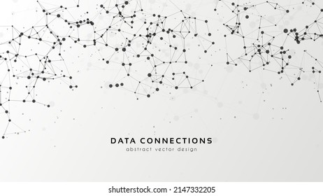 Abstract mesh vector background. Futuristic technology style card. Lines, point, planes in 3d space.