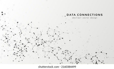 Abstract mesh vector background. Futuristic technology style card. Lines, point, planes in 3d space.