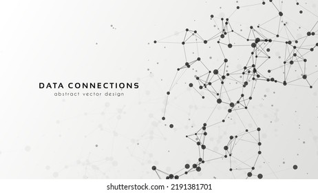 Abstract mesh vector background. Futuristic technology style card. Lines, point, planes in 3d space.