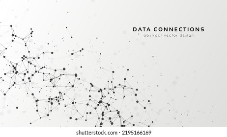 Abstract mesh vector background. Futuristic technology style card. Lines, point, planes in 3d space.