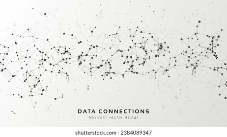 Abstract mesh vector background. Futuristic technology style card. Lines, point, planes in 3d space.