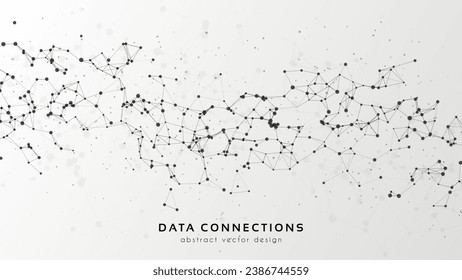 Abstract mesh vector background. Futuristic technology style card. Lines, point, planes in 3d space.