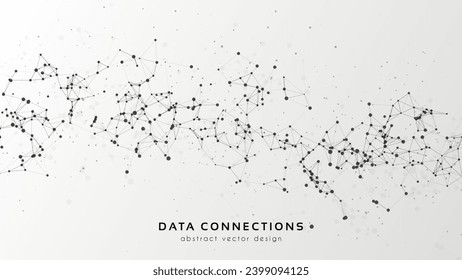 Abstract mesh vector background. Futuristic technology style card. Lines, point, planes in 3d space.