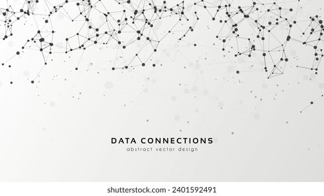 Abstract mesh vector background. Futuristic technology style card. Lines, point, planes in 3d space.