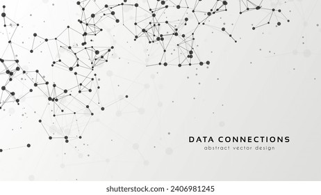 Abstract mesh vector background. Futuristic technology style card. Lines, point, planes in 3d space.