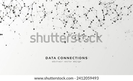 Abstract mesh vector background. Futuristic technology style card. Lines, point, planes in 3d space.
