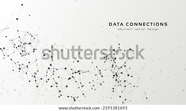 Abstract mesh vector\
background. Futuristic technology style card. Lines, point, planes\
in 3d space.
