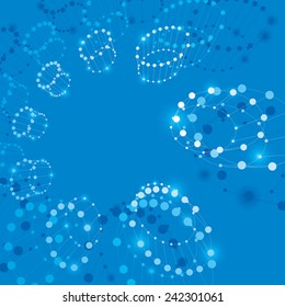 Abstract mesh vector illustration, template for technology theme layouts, connection, communication, engineering, science, physics, chemistry, electronics, programming etc, clear eps 8.