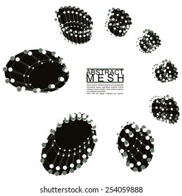 Abstract mesh vector illustration, template for technology theme layouts, connection, communication, engineering, science, physics, chemistry, electronics, programming etc, clear eps 8.