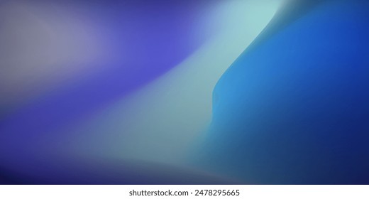 abstract mesmerizing background with a dark blue night sky gradient. A blurred midnight spectrum transitions from deep violet indigo to light blue shades, complemented by a grainy texture modern