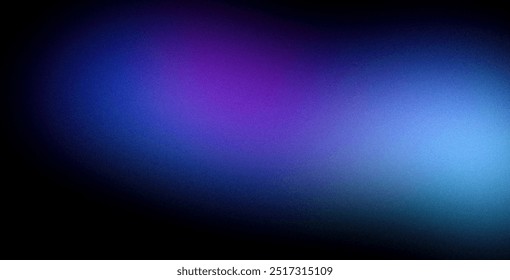 Fondo hipnotizante abstracto con un gradiente de cielo nocturno azul oscuro. Un espectro de medianoche borroso cambia de tonos de índigo violeta profundo a azul claro, 