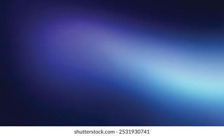 abstract mesmerizing background with a dark blue night sky gradient. A blurred midnight spectrum transitions from deep violet indigo to light blue shades, complemented by a grainy texture,