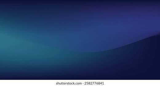 abstract mesmerizing background with a dark blue night sky gradient. A blurred midnight spectrum transitions from deep violet indigo to light blue shades,