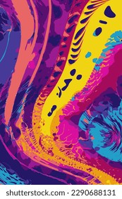 Abstract, mesmerizing colorful background. Watercolor vector image.