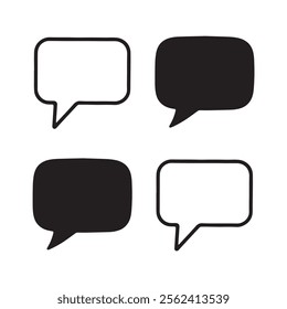 Abstract Message Bubble Set illustration 
