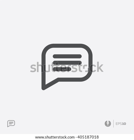Abstract message, letter, chat icon
