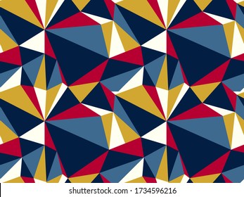 Abstract messy chaotic triangles seamless vector background, particles design pattern for wallpaper or print or textile or wrapping paper.