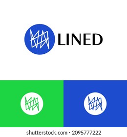 Resumen del diseño del logotipo de línea desordenada. Ilustración de la marca logomark de arte creativo. Puede representar al niño, dibujar, alegría.