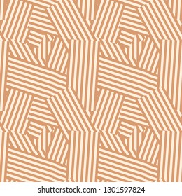 Abstract messy linear geometrical seamless pattern. Striped background. Vector illustration.    
