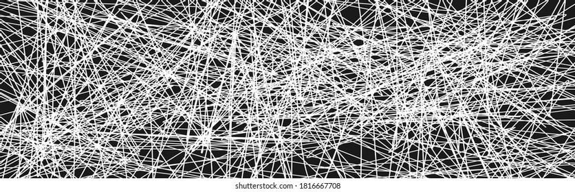 Abstract messy lines grunge background. Vector illustration