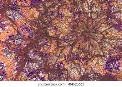 Abstract messy lines wave geometric pattern, colorful & artistic for graphic design, catalog, textile or texture printing & background.