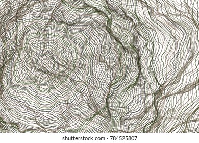 Abstract messy lines wave geometric pattern, colorful & artistic for graphic design, catalog, textile or texture printing & background.