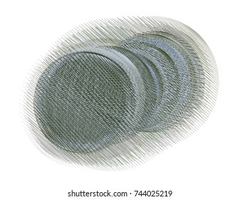 Abstract messy random line circles geometric pattern, colorful & artistic for graphic design, catalog, textile or texture printing & background. Vector illustration graphic.