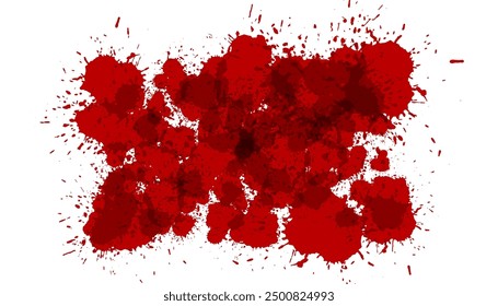 Vector de diseño de fondo de salpicadura de pintura roja abstracta y desordenada