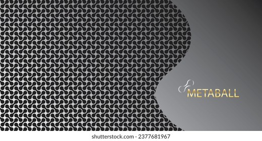 Resumen de patrones de metaball diseño de banner de fondo de gradiente de curva. Ilustración vectorial.