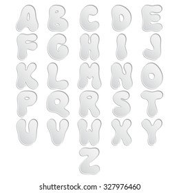 Abstract metal alphabet for design