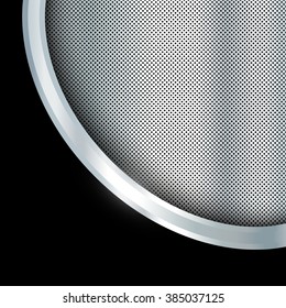 Abstract metal background. Black and silver. Vector design template