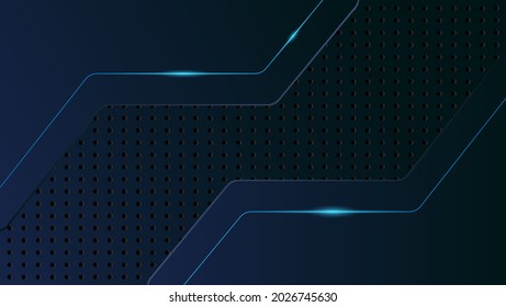 abstract metal background with blue light