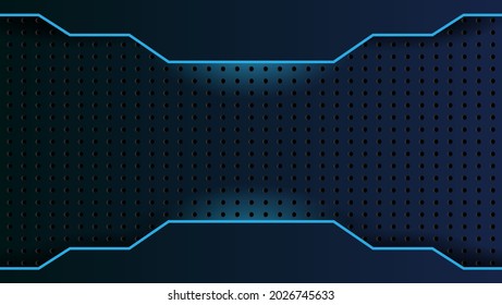 fondo de metal abstracto con luz azul