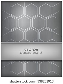 Abstract metal background with cells